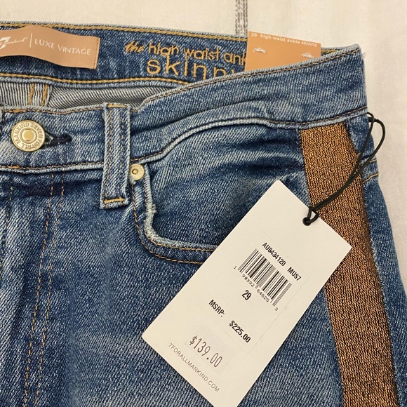 7 for all mankind luxe vintage skinny jeans - Picture 2 of 8